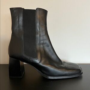 Vintage Robert Clergerie (ESPACE) Chelsea Style Square-Toe Ankle Boots, Size 8.5
